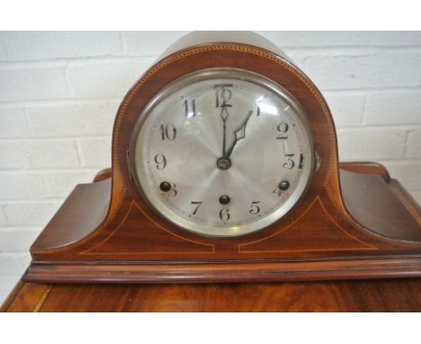 A 20th Century top hate mantle clock with a three train movement - in working order