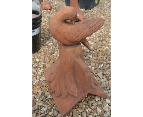A terracotta dove roof tile - Height 42cm
