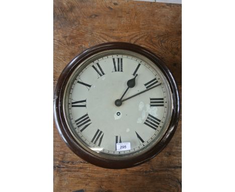 A 12" dial spring drive wall clock - Roman numerals to dial