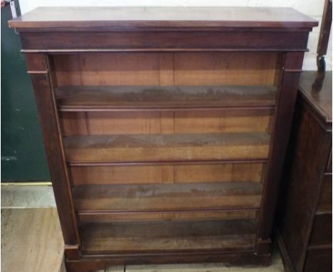 A Victorian Mahogany five shelf open bookcase