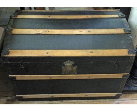 A 19th Century dome top trunk