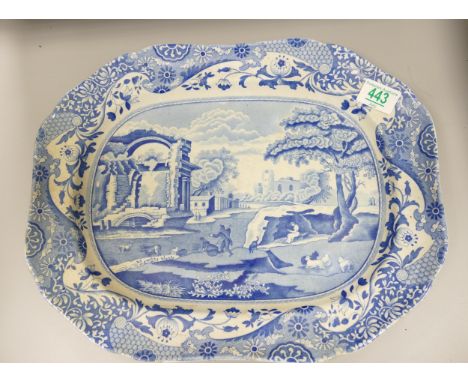 Large Spode Italian patterned platter: 40cm x 33cm 