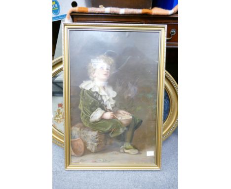 Large Framed Pear's Advertising Print Bubbles, frame size 76 x 52cm 