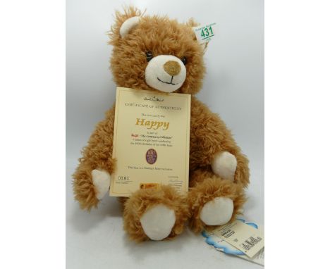 Steiff Collectors Happy Bear with cert: length 36cm 