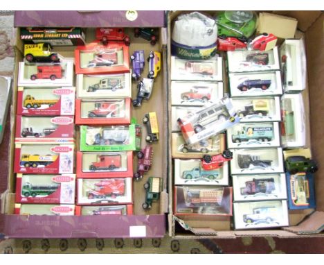 A collection of model toy cars to include Corgi: Lledo , matchbox, days gone etc ( 2 trays) 