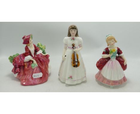 Royal Doulton Lady Figures First Performance HN3605, Valerie Hn2107 &amp; Lidia HN1908, all boxed (3) 