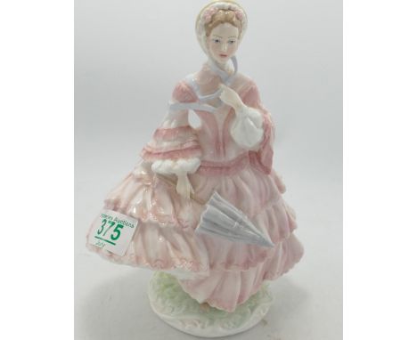 Royal Worcester / Compton Woodhouse lady figure 1855 The Crinoline : limited edition 4693/9500 