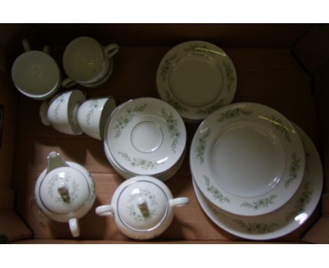 Wedgwood Tea Set in the Westbury Pattern to include: Cups &amp; Saucers, Side plates, Milk and Sugar jugs etc 