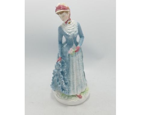 Royal Worcester / Compton Woodhouse lady figure 1878 The Bustle : limited edition 5101/9500 