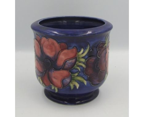 Moorcroft Anemone planter: Height 12.5cm 