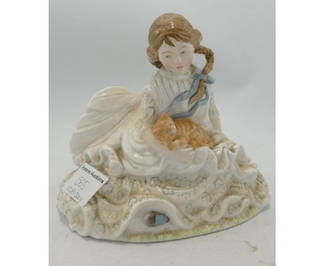 Royal Worcester lady figure Safe at Last: Limited edition 1225/12500 
