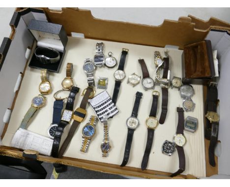 A collection of vintage watches including Oris, Seiko, Thermador, Timex, Sekonda etc 