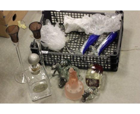 Collection of glass including Whiskey decanter