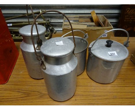 Vintage miniature milk churns