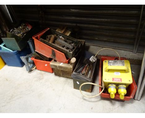 A large quantity of manual and automatic tools; to include saws etc
