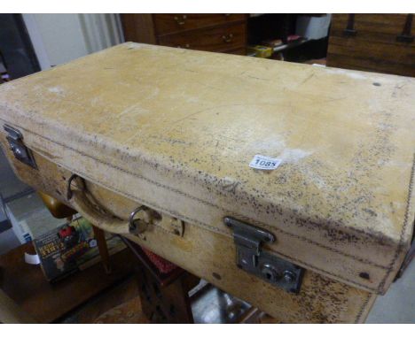 Vintage pig skin suitcase