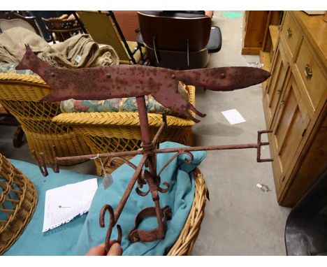 Wrought Iron Fox Weather Vane