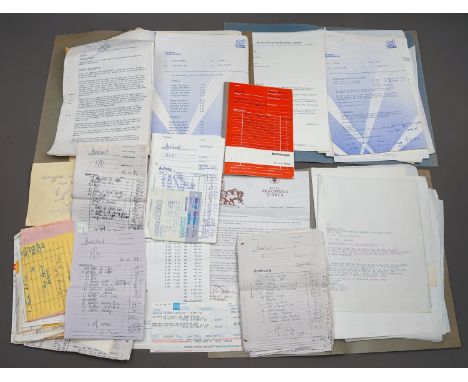 E.L.O 1979 - 80 - 81 bills and more bills! Expenses book  receipts and other interesting ephemera and costings on the pressin