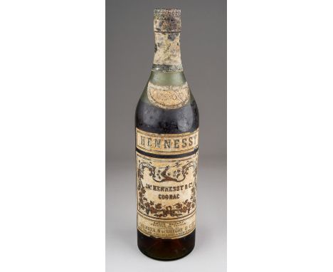 A bottle of vintage circa 1950s James Hennessey &amp; Co VSOP Cognac (grape brandy) imported by Caldbeck, MacGregor &amp; Co 