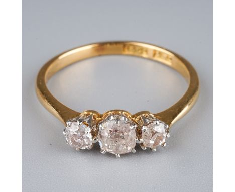 An 18ct gold and diamond ring. 