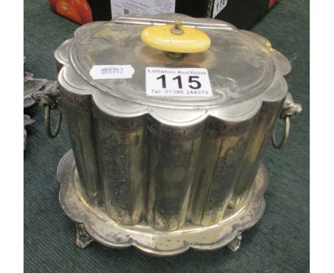 Silver plated tea caddy