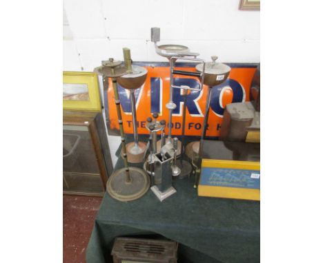 Collection of vintage ashtrays on stands & companion sets