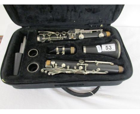 Cased clarinet.'SMS Academy Wind Instruments - Scholarship Series' and 'T8551'