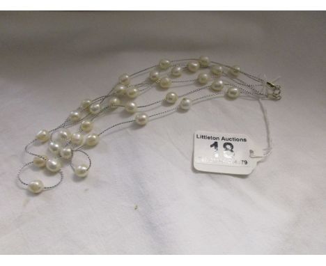 Silver & pearl necklace