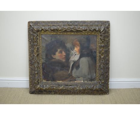 SIR JAMES JEBUSA SHANNON RA RBA PRSPP (1862-1923)Florence and Kitty Shannon (the artist's wife and daughter)signed 'J.J. Shan