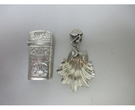 A William IV silver Case leafage engraved with vacant cartouche, Birmingham 1833, containing four Bleeding Knives, maker: J W