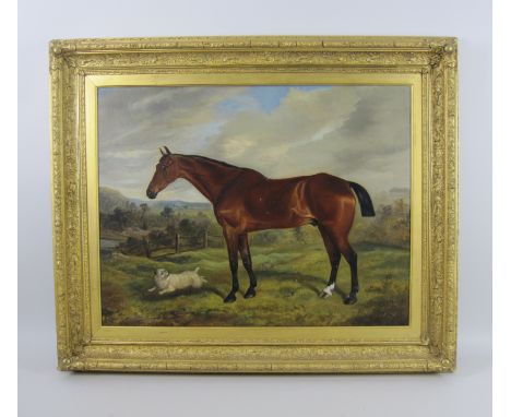 BENJAMIN CAM NORTON (1835-1900)Portrait of a Hunter standing in a meadowsigned and dated ‘B. Cam Norton 1878’ (lower right)oi