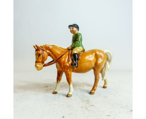 Beswick boy on palomino pony 1500, (restored leg and ear)