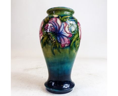 Walter Moorcroft vase decorated in the Anemone design, C1950,h.18cm.