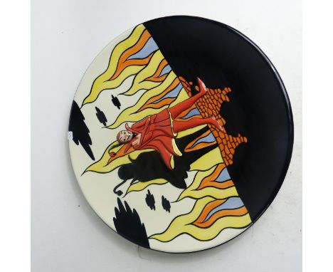 Carltonware Lorna Bailey Studio charger, decorated with Mephisto,limited edition no 42 of 100, d.34cm.