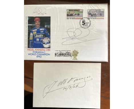 Motor Racing Legend Juan Manuel Fangio signed autograph album page dated 1969. Argentine racing driver. He dominated the firs