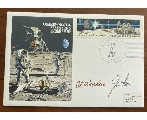 Apollo 15 Moonwalker astronaut Jim Irwin CMP Command Module pilot Al Worden signed NASA Space FDC. Apollo 15 was the ninth cr