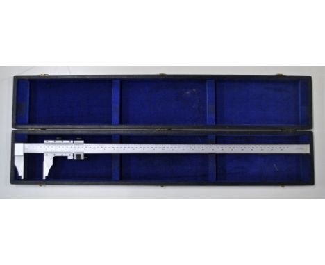 A cased Vernier scale by Moore & Wright.