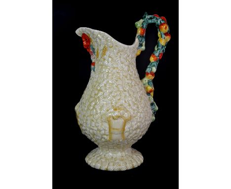 A large Clarice Cliff harvest pattern jug, H. 28cm.