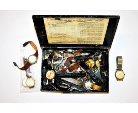 A quantity of gents vintage watches.