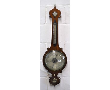 A 19th century mahogany barometer, H. 102cm.