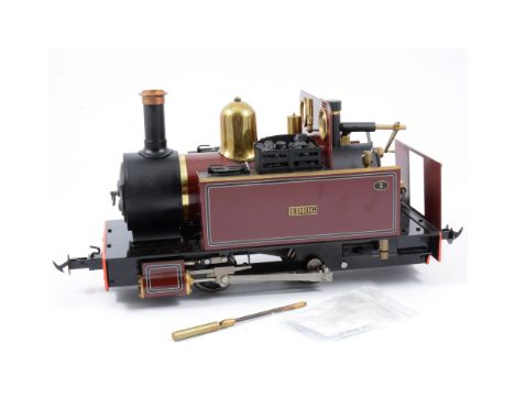 Accucraft Edrig 0-4-0 steam locomotive, the model is gauge adjustable from 32mm to 45mm, 1:19 scale, comes with fitted wooden