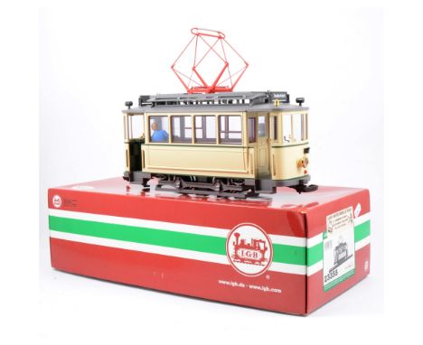 LGB railways G scale Streetcar no.23355, boxed.