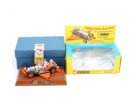 Corgi Toys Chitty Chitty Bang Bang with automatic flip-out wings diecast model, a reproduction of the 1960s model, boxed with