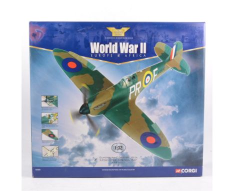 Corgi Toys The Aviation Archive model AA33901 Supermarine Spitfire Mk1A X4590/PR-F, 609 Sqdn. RAF, 1:32 scale, boxed.