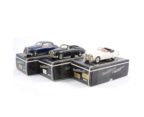 Western Model Cars 'Small Wheels' white metal DS7 Vicarage Jaguar Mk 2 convertible, DS1 Jaguar Mk 2 (disc wheels), DS2 Jaguar