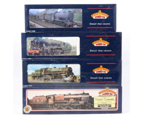 Bachmann OO gauge locomotives, including 31-861 J39 64838 BR black e/crest stepped tender, 31-278 Royal Scot 46148 'Mancheste