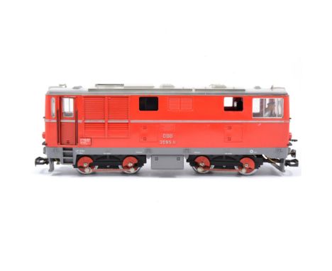 Lehmann LGB 2095 'Bo-Bo Diesel' locomotive, G scale in red and grey, no box.
