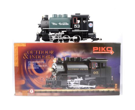 Piko G scale 0-6-0T Saddle Tank locomotive model 38202, with instructions and box.