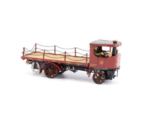 Bassett-Lowke scale white metal model of the 'Northampton Brewery Company' steam wagon, 16cm.