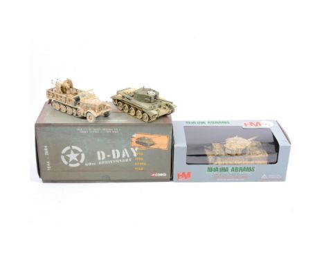 Corgi Toys D-Day 60th anniversary model Tiger I SS Panzer Abeitlung 101 Michael Wittman 1:50 scale, boxed, M3 A1 Half.Track U